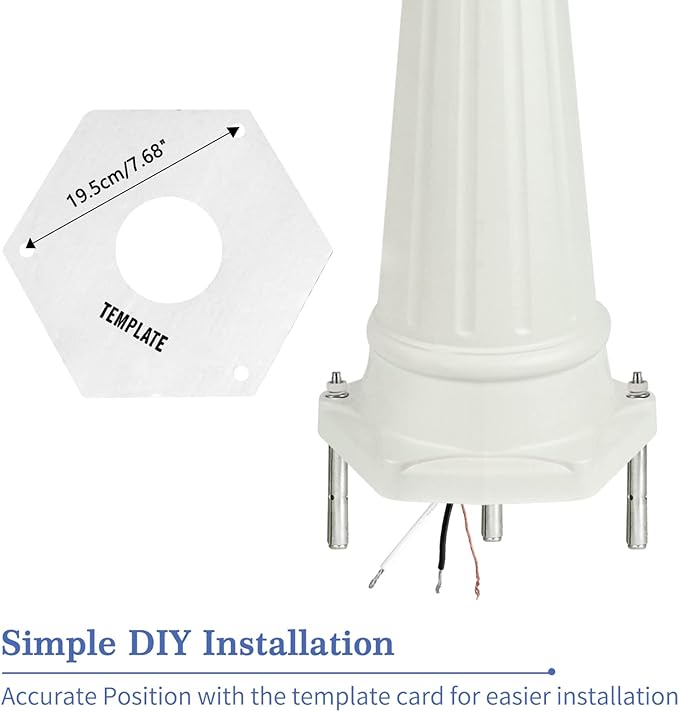 Dusk to Dawn Sensor Outdoor Lamp Post Light 3-Head Classic White Light Pole with Clear Glass Panels (3 LED Bulbs Included Max.100W) Waterproof Outside Street Light for Backyard Garden Driveway