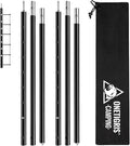 ONETIGRIS Upgraded Tent Poles – Set of 2 Adjustable Telescoping Tarp Poles Aluminum Replacement Poles for Tent Tarp Canopy Awning Shelter Heavy Duty Aluminum Alloy Camping Poles