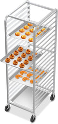 VINGLI 20-Tier Bakery Rack Commercial Stainless Steel Sheet Pan Rack with Brake Wheels for Kitchen Restaurant Pizzeria …