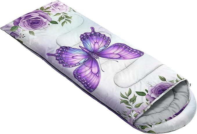 HOSIMA Dear Hunting Pattern Cold Weather Sleeping Bags for Kids AdultsBlack Light Weight Waterproof Sleeping Bags for Outdoors Hiking.