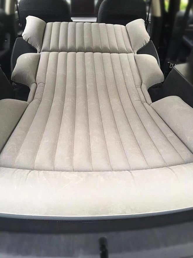 Camping Inflatable Mattress Car Inflatable Mattress 180 Cm Self-Inflating Outdoor Sleeping Pad Thick Flocking Air Mattress Car Travel Inflatable Mattress (Pig)