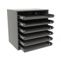 Durham 308B-95 Gray Cold Rolled Steel Bearing Rack for 6 Small Metal Compartment Boxes 15-9/16 Width x 16-3/8 Height x 11-7/8 Depth