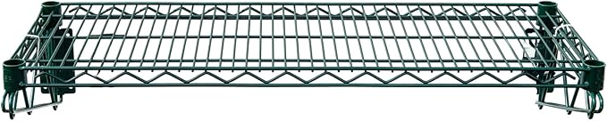 Premium Epoxy Green Wire Wall Shelf | NSF Certified | Heavy-Duty Wall-Mounted Storage Rack for Kitchen Utility &amp Food Service (24 x 54)
