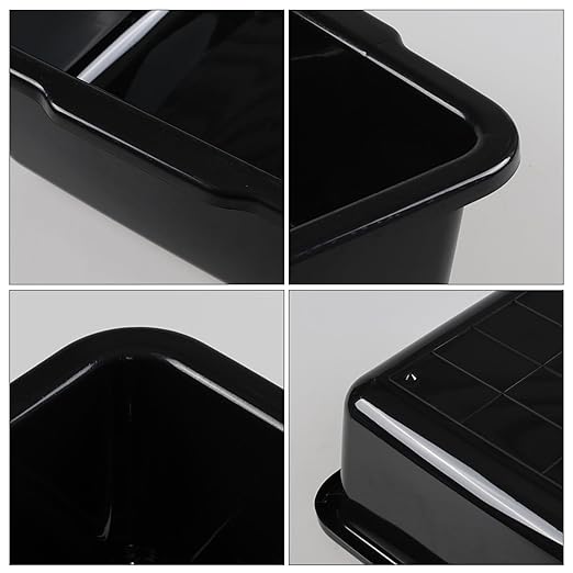 4-Pack Commercial Bus Tubs Box/Tote Box Large Plastic Basin Tub (32 Liter)