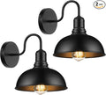 Outdoor Wall Sconce 2 Pack Exterior Waterproof Farmhouse Barn Light Fixture Black Garage Wall Lantern Anti-Rust Front Porch Lamp