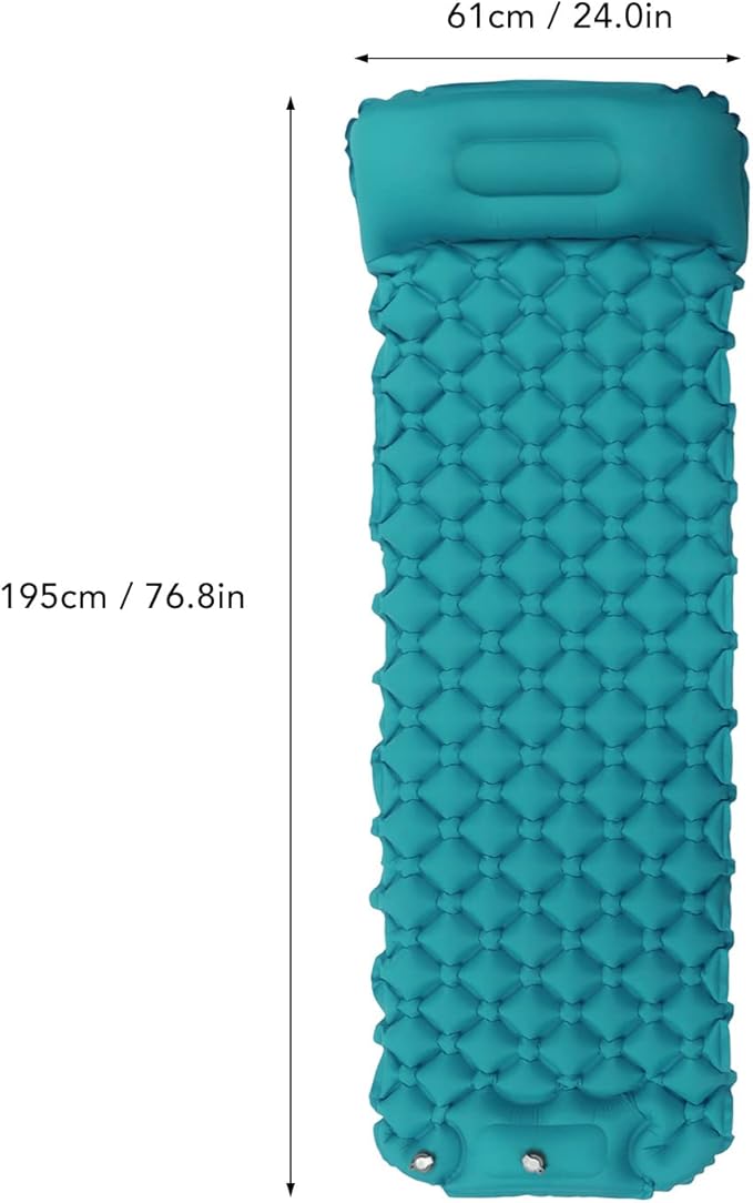 Topyond Inflatable Sleeping Mat Camping Sleeping Pad Ultralight Inflatable Sleeping Mat with Built in Pump Backpacking Camping Air Mattress for Camping