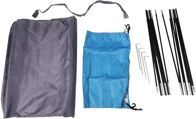 Ultralight Backpacking Tent Single Person Double Door Camping Shelter with Waterproof Oxford Fabric Fiberglass Poles Mesh Ventilation Screen Rain Fly Carry Bag for Outdoor Hiking