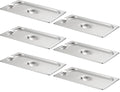 CURTA 6-Pack 1/3 Size Slotted Steam Table Pan Cover Lid with Handle NSF Hotel Pan Cover Catering Food Pan Cover