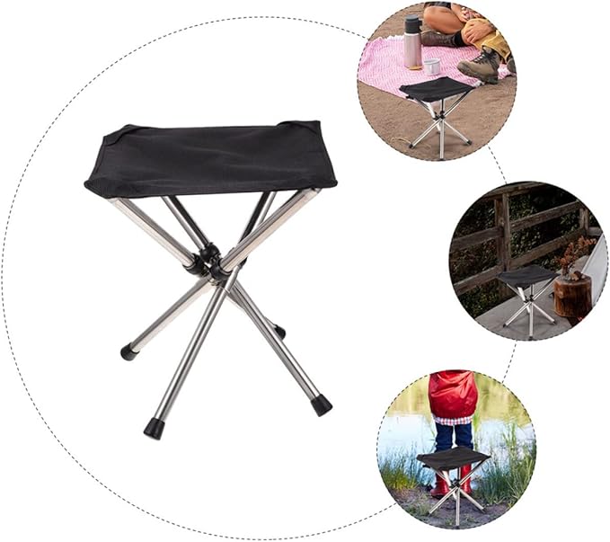 BESPORTBLE Foldable Camping Stool Lightweight Stool for Outdoor Portable Folding Chair Double Seating
