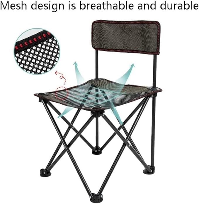 Portable Camping Chair Ultralight Folding Chair for Outdoor Activities High Load Beach Hiking Fishing Backpacking Chair with 600D Oxford Fabric