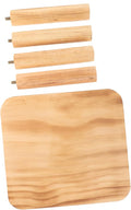 Wooden Step Stool Tall Foot Stool for Adults Smooth Surface for Kitchen Garden Camping