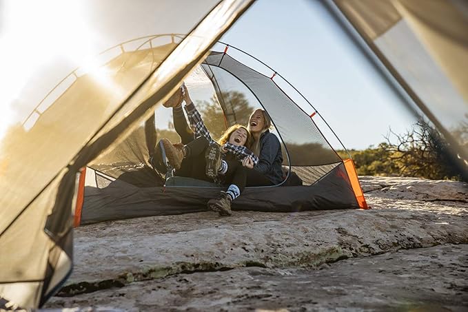 Kelty Late Start 4P - Lightweight Backpacking Tent with Quickcorners Aluminum Pole Frame Waterproof Polyester Fly 4 Person Capacity
