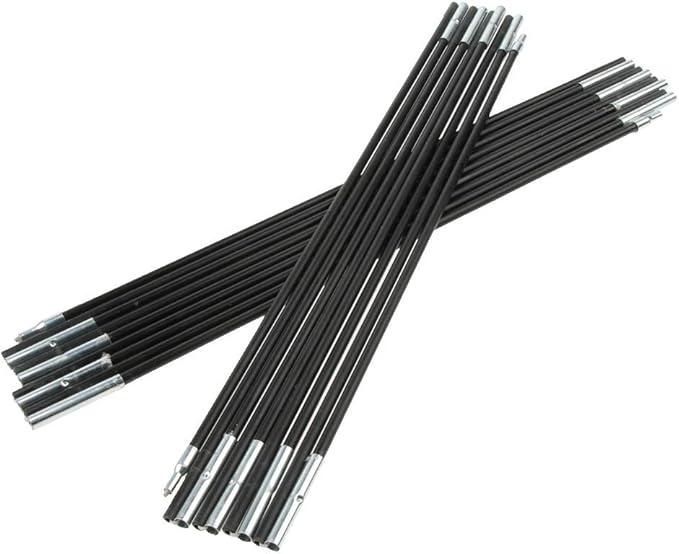 Fiberglass Tent Pole Replacement Kit 2 Preassembled Poles for Hiking Camping Backpacking 15.6 Ft Lightweight Durable