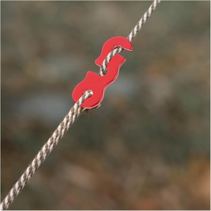 guyline tensioner 40pcs Tent Wind Rope Buckle Aluminum Alloy Camping Tensioner Guy Line Adjusters Cord Tighteners Accessories for Camping Hiking Backpacking Ultralight Tent S