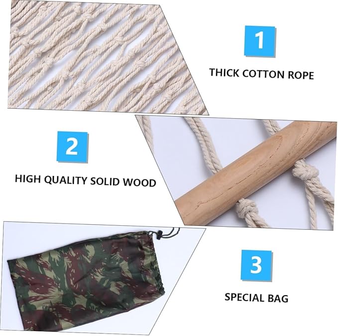 Hanging Hammock Chair Straps Rope Hammock Stand for Camping Traveling Lightweight