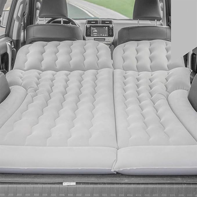 SUV Inflatable Mattress Flocked PVC Thickened Car Bed Anti-Fall and Anti-Collision Inflatable Bed Long-Distance Travel Camping Mattress 72-Hour Air Leakage Test