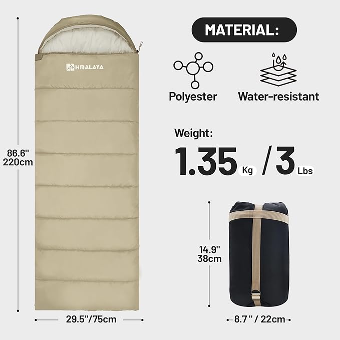 Backpacking Sleeping Bags for Adults Unzip to Blanket Waterproof Lightweight Camping Portable Sleeping Bags Outdoor Travel Hiking