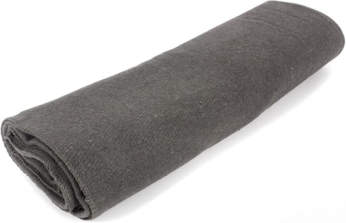 MediTac Grey Warm Wool Fire Retardant Blanket 62 x 80 (52% Wool) - US Military Style