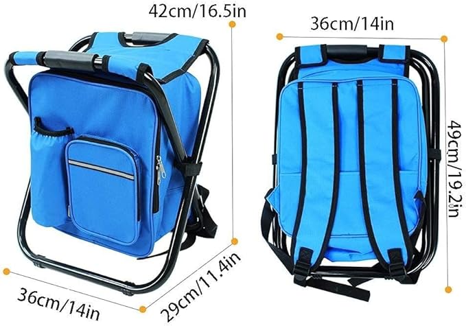 Ultralight Folding Camping Chair Portable Heavy Duty Outdoor Fishing Chair Compact &amp Stable for Beach Festival and Outdoor Activities – 100kg Capacity