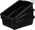 Commercial Bus Tubs Bus Box/Tote Box Set of 4 Black (23 L)