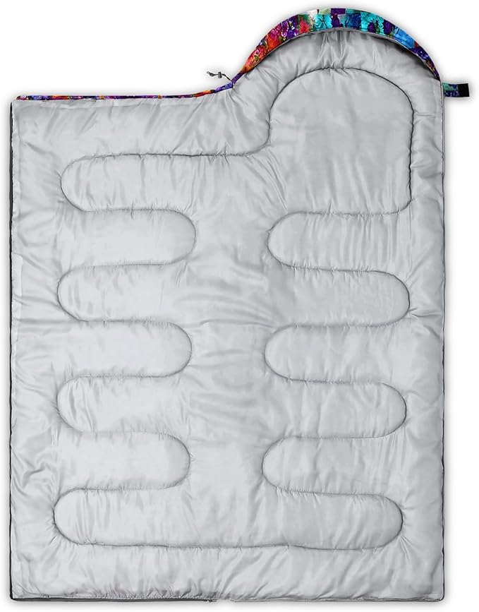 QOOMO Camping Sleeping Bags3 Season Warm &amp Cool WeatherLightweightWaterproof Sleeping Bags for Adults &amp KidsTravelingand OutdoorsCamping Gear Equipment