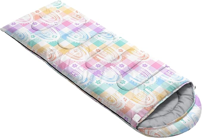 Kids Sleeping Bag for Boys GirlsBasketball Print-Lightweight Warm Portable Outdoor Indoor-Waterproof Cold Weather Resistant Sleeping Bag for Camping Hiking