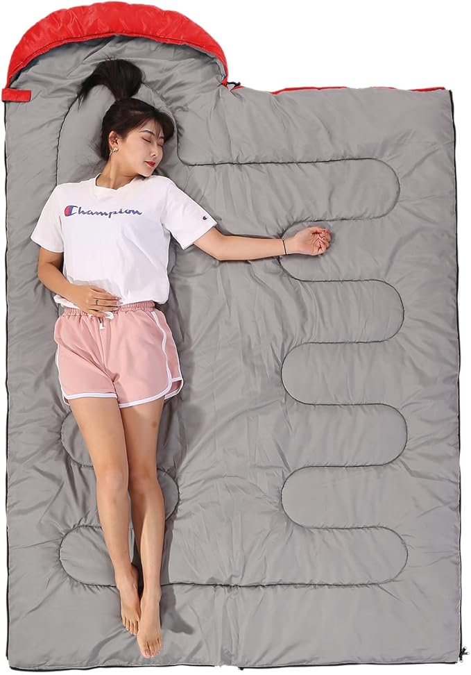 SWTMERRY Sleeping Bag 3 Seasons (Summer Spring Fall) Warm &amp Cool Weather - LightweightWaterproof Indoor &amp Outdoor Use for Kids Teens &amp Adults for Hiking and Camping