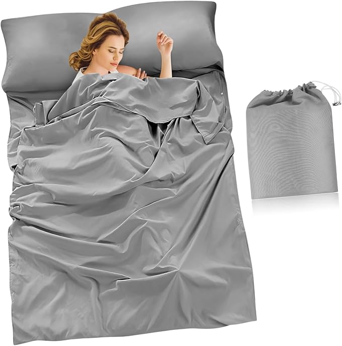 Travel Liner Stylish Lightweight Hotel Sleep Sack for Adults Compact Travel for Backpacking Comfortable Breathable Design