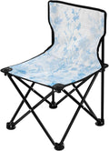 Blue Blooms Portable Camping Chairs Folding Chair - Durable Oxford Fabric Lightweight Iron Frame Easy Fold Design - Ideal for Outdoor Activities Camping Fishing and Travel
