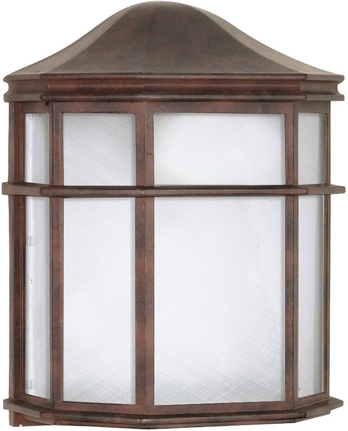 Nuvo Lighting 60/538 Transitional One Light Outdoor Wall Mount from Cage Lantern Collection in Bronze/Dark Finish