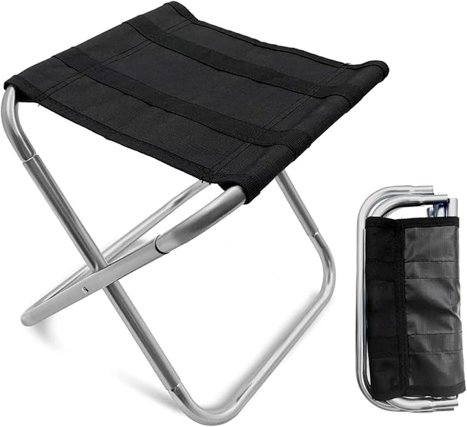 YWHWXB Portable Mini Folding StoolMini Folding Camping Stool with Carry BagSmall Lightweight Camp ChairCompact Collapsible Travel Footstool for Fishing HikingOutdoor Beach Backyard LawnPicnic
