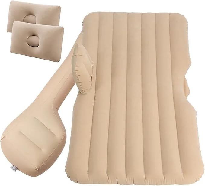 Inflatable Car Mattress SUV Back Seat Inflatable Bed Outdoor Camping Inflatable Mat Thick Flocked PVC Material 72 Hours Leak-Proof Test (Seven)
