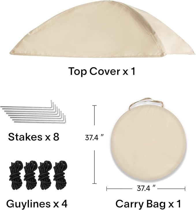 EighteenTek® Pod All Weather Sports Tent with Attached Floor Instant Outdoor Bubble Tent Rainproof Camping Sun Shelter for Sports Events Camping Fishing Cheering 50 X 50 X 64H