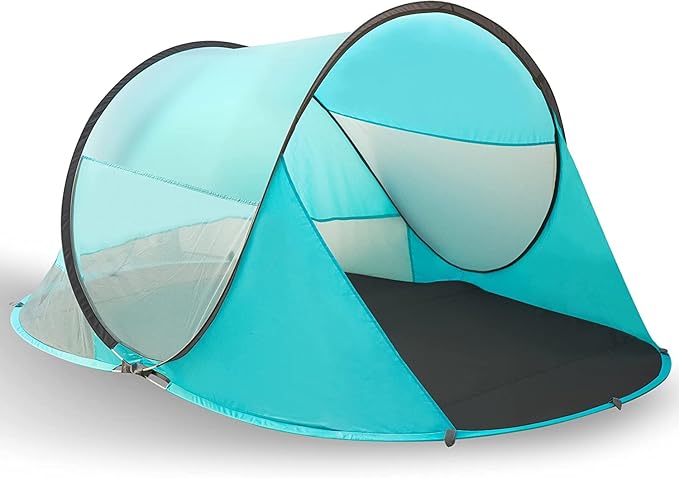 Vaygway Pop-up Tent and Automatic Instant Portable Cabana - Premium Quality 2-4 Person Easy Throw Setup Windproof Waterproof Travel Cabana Beach Tent Shelter- for Hiking Camping &amp Outdoor Activit