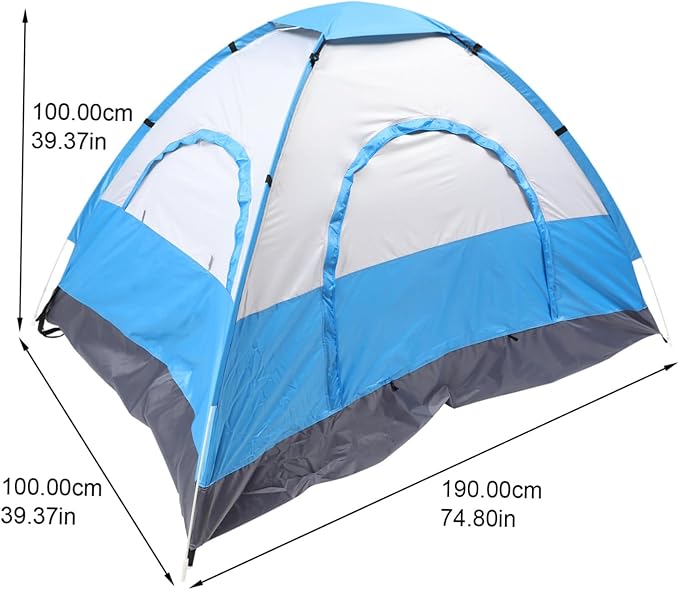 POPETPOP 1Set Portable Beach Tent Convenient Sunshade Shelter for People Wear Resistant Design with Ventilation Windows Easy Setup for Camping Hiking and Beach Activities