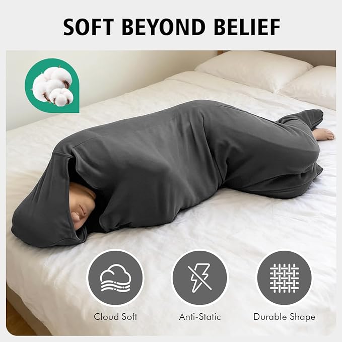 Sleep Pod - Weighted Wearable Blanket Hoodie for Anxiety Relief &amp Deep Sleep Portable Personal Sleeping Bag for Travel Camping and Cozy Lounging