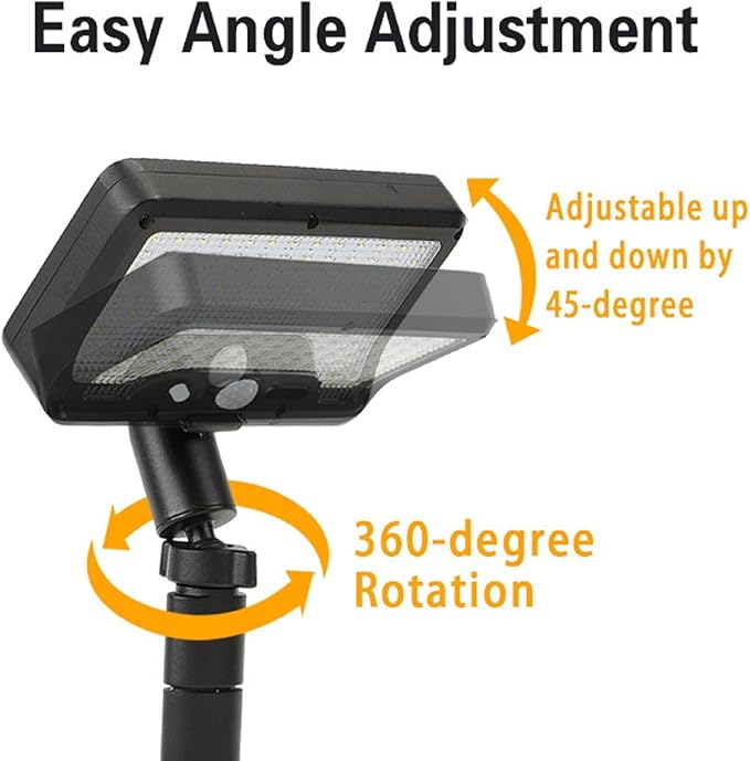 ASLIDECOR Solar Clip On Lights Outdoor Motion Sensor Security Light 92 LED with 600LM Brightness and 3 Modes Waterproof Fence Clip Light for Deck Gutter TentCampingCamper Awning(2)