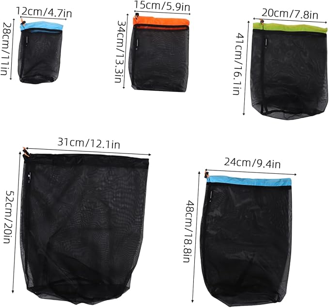 VICASKY 1 Set Compression Storage Bag for Lightweight Mesh Drawstring Sack for Camping Travel Hiking Outdoor Sports Portable