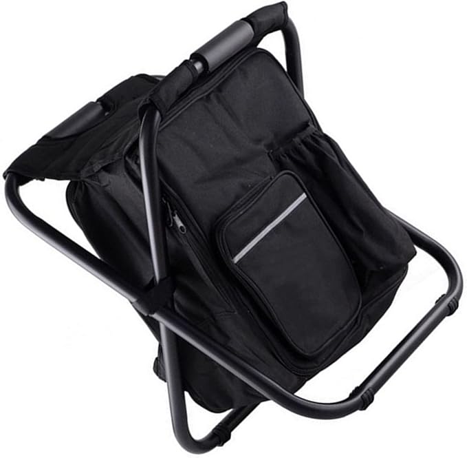 Drfeify Fishing Backpack Cooler ChairLightweight Large Capacity Stool Backpack Cooler Chair for Travel Beach Hiking Picnic