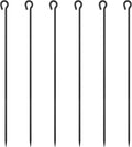 Rebar Stakes 48 Inch 1/2 Inch Diameter Heavy Duty Metal Tree Spikes 6Pcs Garden Rope Fence Stake for Creating a Rope Border Around Flower Beds Fence Trees Garden Paths Walkways Fountains (Black)
