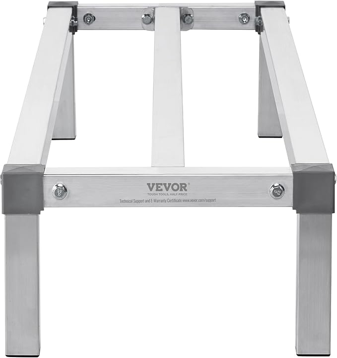 VEVOR Aluminum Dunnage Rack 48” x 14” Commercial Food Floor Rack 8” Off the Floor 1000 lbs Capacity All-Welded Aluminum Storage for Storage in Restaurants Kitchens Garages and Vehicles