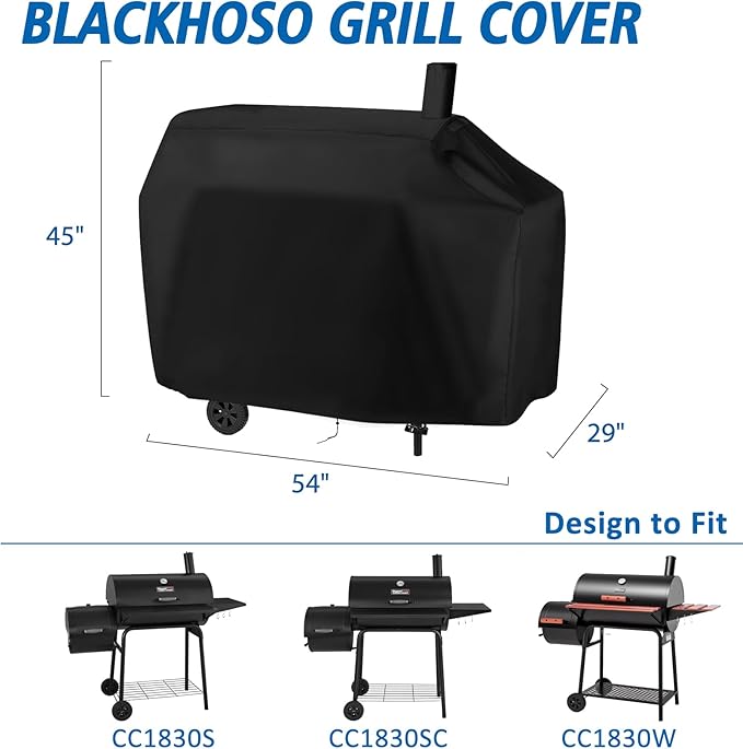 Charcoal Grills Cover for Royal Gourmet CC1830W 30 Barrel Charcoal Grill&ampfor CC1830S Charcoal Grill Heavy Duty Waterproof Cover Outdoor BBQ Grilling Cover