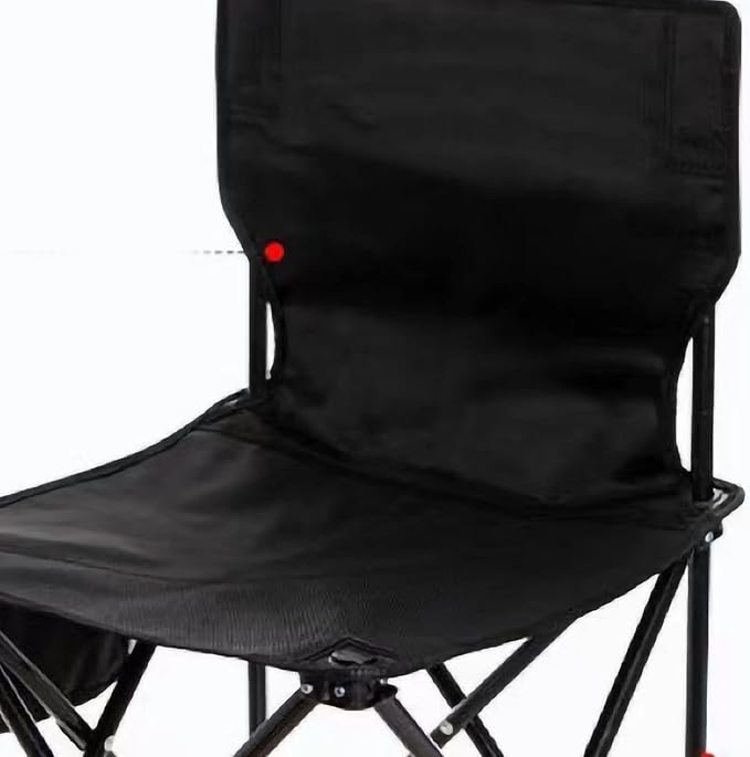 Sturdy Camping Folding Chair with Oxford Cloth Beach Picnic Mountaineering Fishing Folding Stool Portable Outdoor Stool Leisure (Black 39x39x65cm/15.35x15.35x25.59in)