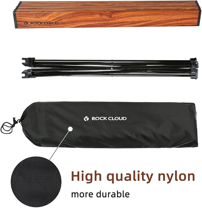 ROCK CLOUD Portable Camping Table Ultralight Aluminum Camp Table Folding Beach Table for Camping Hiking Backpacking Outdoor Picnic Size M