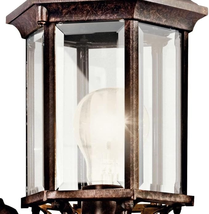 Kichler Chesapeake 17 Outdoor Wall Light in White 1-Light Exterior Porch Light Coastal Wall Sconce with Clear Beveled Glass (17 H x 6.5 W) 49255WH