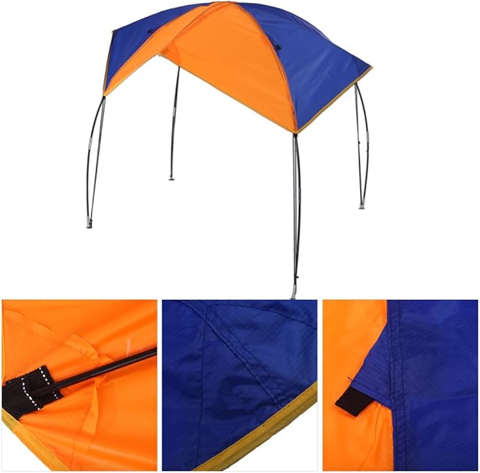 Boat Shade Canopy 4 Persons Boat Sun Shade Shelter Boat Canopy Sun Awning for Inflatable Boat Raft Kayak ( 4 Persons)(Suitable for INTEX68351)