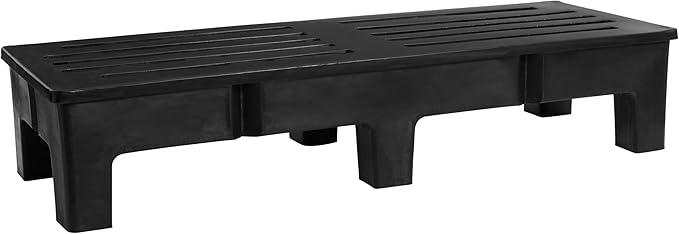 28W-502 Commercial NSF Heavy-Duty Plastic Dunnage Rack 3000 lb. Capacity 60x22x12