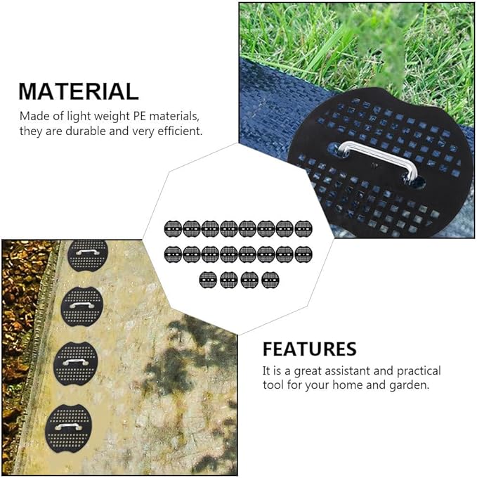 Hemoton 100Pcs Garden Stakes GasketU-Shaped Garden Staples GasketLandscape Staples PadLandscape Stakes PadGarden Staples Plastic Buffer Washer Staple s Fixing