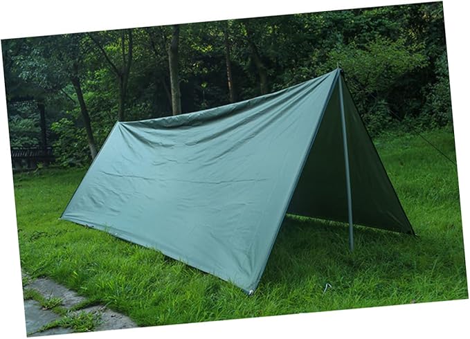 POPETPOP 1Set Large Outdoor Canopy Tarp Groundsheet Mat for Camping Beach Shade Sun Awning Rain Shelter Green Versatile Lightweight for Outdoor Activities