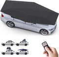 Portable Automatic Car Cover Umbrella Outdoor Car Tent Remote Control Car Roof Top Canopy Car Shelter Sunshade Universal Auto Protection Black-4.2m